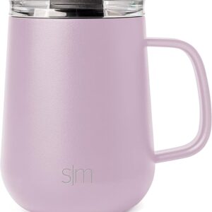 Simple Modern Caneca de café de viagem com tampa e alça
