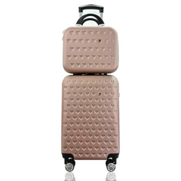 Kit Mala de Bordo mais Frasqueira Rígida - Gladiador C1 (Rose Gold)