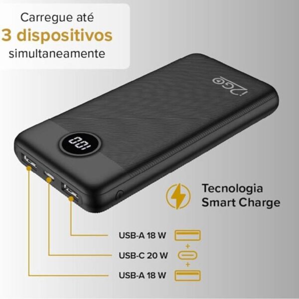 Carregador Portátil (Power Bank) Ultra Rápido 20000mAh - Image 4
