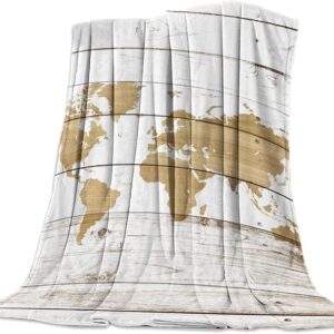 Cobertor mapa mundi, super macio, luxuoso