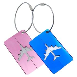 Kit 2 Tags De Mala Coloridas Identificador De Bagagem